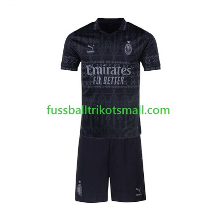 Fußballtrikots AC Mailand Kinder Schwarz 2023-2024 Kurzarm Fourth trikot kaufen